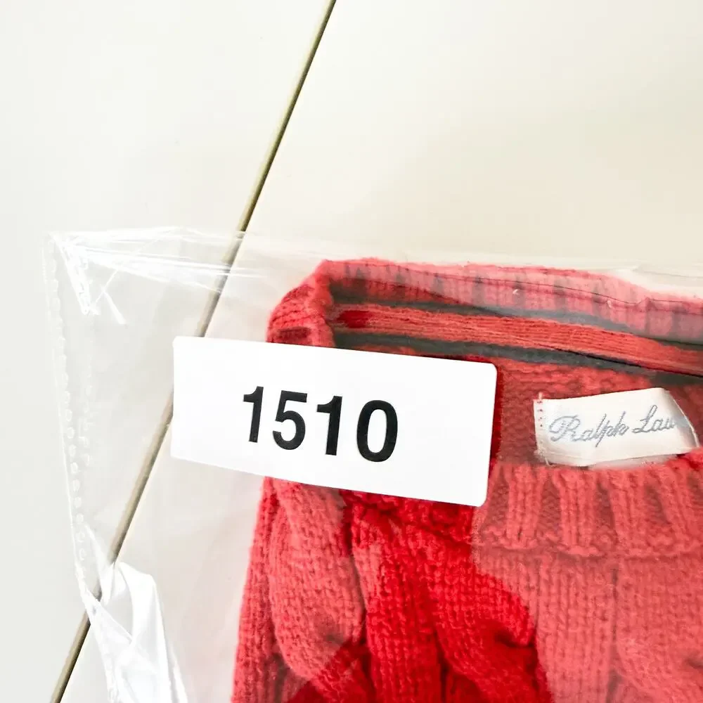 Ralph Lauren Boys Baby Cable Knit Sweater Red - 9-12 12 Months